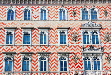 Facade of an old traditional Italian building