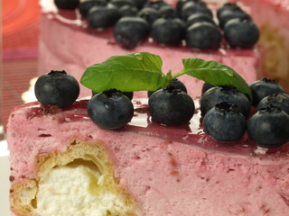 Wall Mural - Blueberry cake, closeup