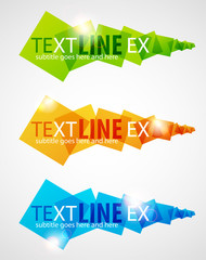 Vector color square headers