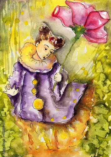 lesna dziewczyna z kwiatem - 40295945