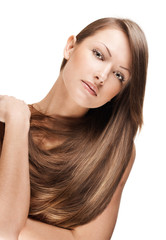 Wall Mural - woman with long healthy hair