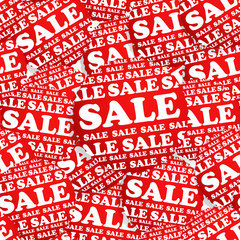 Poster - SALE paper sticker, Seamless texture