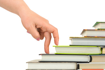 Poster - Hand and book stairs