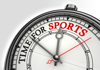 time for sports concept clock