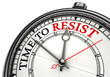 time to resist concept clock
