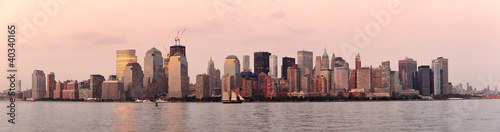 Naklejka dekoracyjna New York City Manhattan downtown skyline