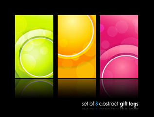 Wall Mural - 3 separate gift cards with circles.