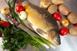 carp fish with vegetables