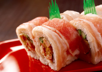 Poster - Sushi Roll with  Bacon