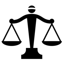 Vector Icon Of Justice Scales