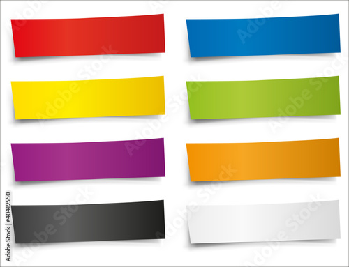 Fotografía Cartouches Post-It de plusieurs couleurs pour noter des messages importants