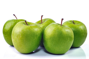 Five Green Apples