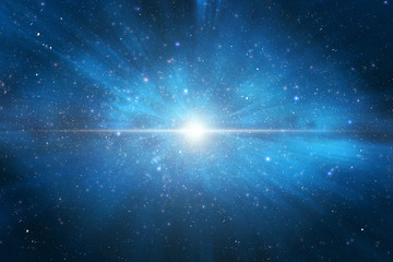 star explosion in a galaxy of an unknown universe