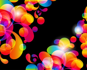 Aufkleber - Card background. Abstract bright color drops and clean place.