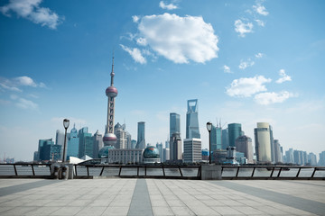 Canvas Print - daytime scene of shanghai