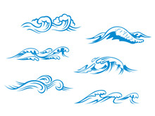 Blue Sea Waves