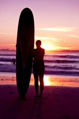 Wall Mural - surfer girl