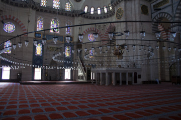 Wall Mural - Interior of Suleymaniye Mosque, Istanbul, Turkey