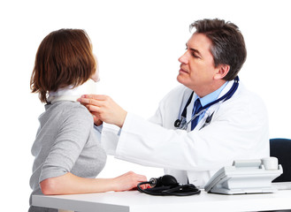 Wall Mural - Doctor and patient woman.