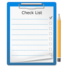 Clipboard with checklist