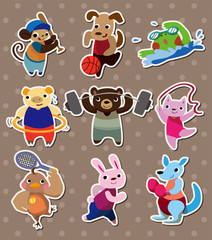 Wall Mural - animal sport stickers