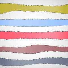 Wall Mural - torn paper banners