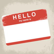 Hello My Name Is Label Vector Illustration