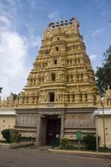 Wall Mural - One of temples in Mysore palace complex, India