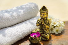 Spa Concept With Golden Buddha