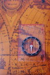 Kompas na mapie turystyka