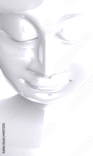 Doppelrollo mit Motiv - White Buddha Contrast (von styleuneed)