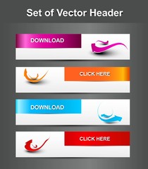 Poster - new fantastic set of vector headers