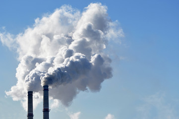 industrial smoke from chimney