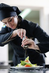 Canvas Print - chef preparing meal