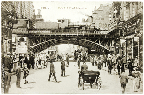 Nowoczesny obraz na płótnie Friedrichstrasse Postcard