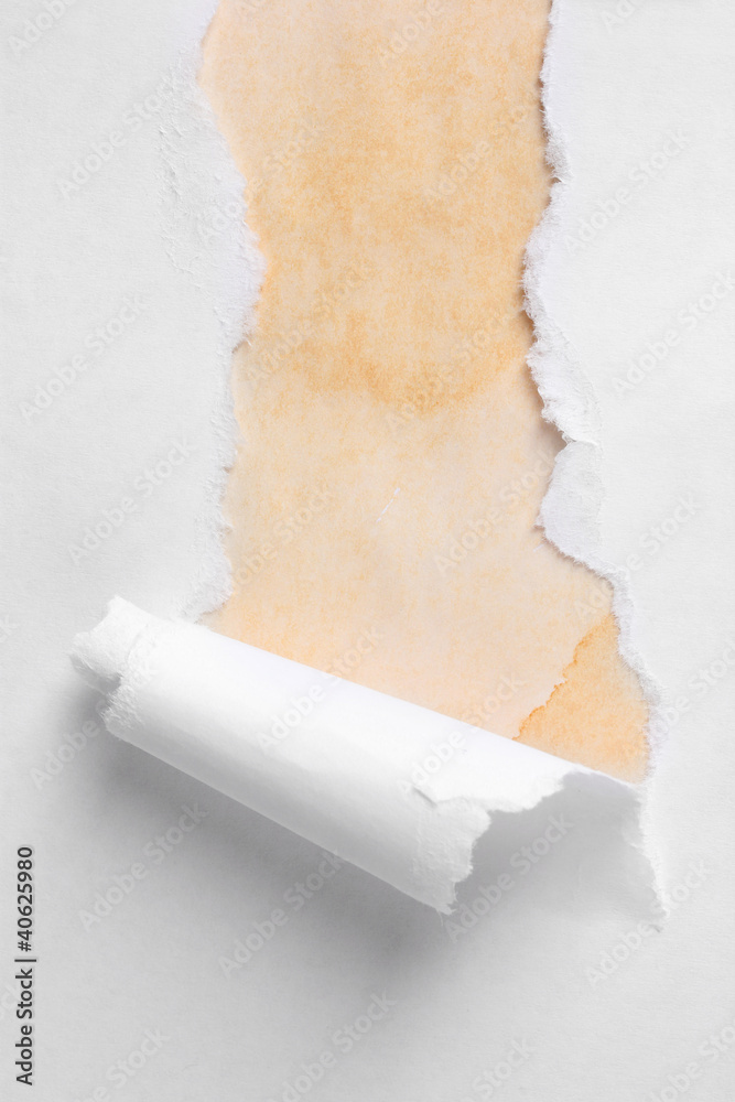 Torn paper  with brown background