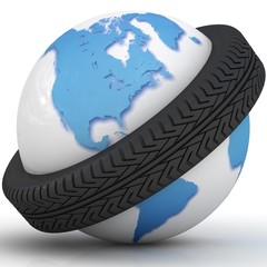 belt from a tire will give on a globe