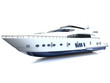© valentinT - White luxury yacht isolated on a white background