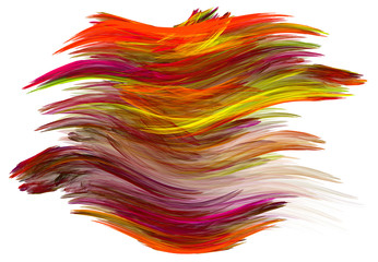 Poster - Bright paint dabs isolated on white