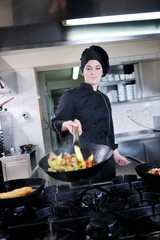 Wall Mural - chef preparing meal