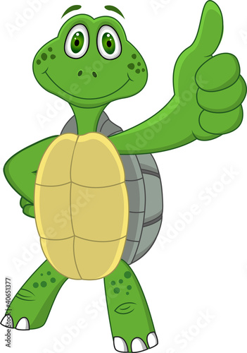 Naklejka - mata magnetyczna na lodówkę Turtle cartoon