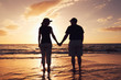 © EpicStockMedia - Senior Couple Enjoying Sunset at the Beach