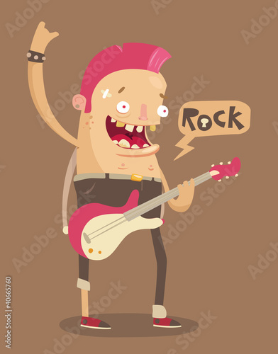 Fotografia  Punk rock guitar player