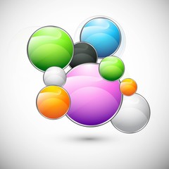 Sticker - Abstract web design new circle icon bubble vector