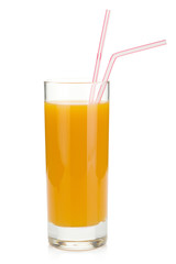 Wall Mural - Peach juice in a glass