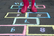 Child is play hopscotch