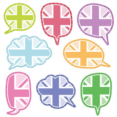 Wall Mural - uk speech bubbles