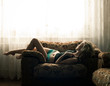 © VectorART - beautiful young woman lying at home