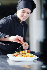 Wall Mural - chef preparing meal