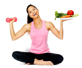 vegetable exercise woman